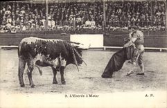 CPA Corrida Course de taureaux L'entree a Matar 