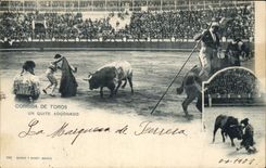 CPA Corrida Course de taureaux Un quite Adornado 