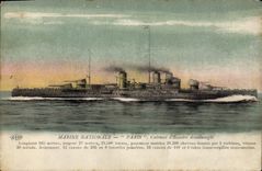 CPA Bateau de Guerre Paris Cuirasse d'escadre dreadnought 