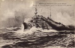 Vintage Postcard Warship Armours Fatherland by heavy weather