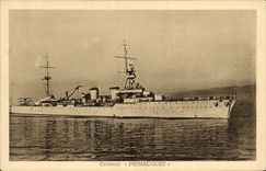 Vintage Postcard Warship Primauguet Cruiser