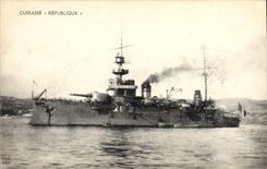 Vintage Postcard Warship Armours Republic