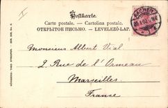 Vintage Postcard Fantasy Woman Pig Pig Clover