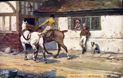 Vintage Postcard The retunr to the Sands Horse