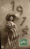 Vintage Postcard Fantasy Year 1914 Woman