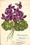 CPA Fantaisie Annee 1906 Fleurs 