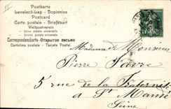 CPA Fantaisie Annee 1908 Fleurs 