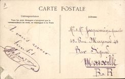 Vintage Postcard Fantaisie Year 1906 Dimensions Azure