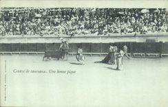 CPA Corrida Course de Taureaux Une bonne pique 