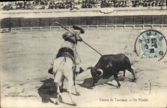 CPA Corrida Course de Taureaux Un picador 