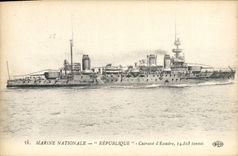 Vintage Postcard Warship Republic Armours squadron