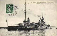 Vintage Postcard Warship Republic Cruiser Armours 1st class