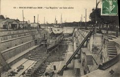 Vintage Postcard Warship Rochefort on Sea the Rapier in the hold cig