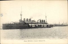 CPA Bateau de Guerre Ernest Renan Croiseur Cuirasse 