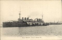 CPA Bateau de Guerre Ernest Renan Croiseur Cuirasse 