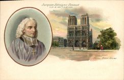 Vintage Postcard Jacques Benign Bossuet Paris Notre Dame