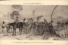 Vintage Postcard Equitation Equestrian sports Horse the winner dead loss of the Grand Prix is with the honors