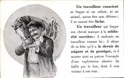 CPA Equitation Hippisme Cheval Un travailleur conscient 