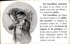 CPA Equitation Hippisme Cheval Un travailleur conscient 