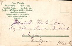 Vintage Postcard Fantaisie Year 1905 Horseshoe Trefles