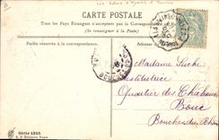 CPA Fantaisie Annee 1906 Fleurs Trefles 