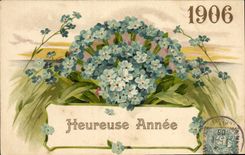 CPA Fantaisie Annee 1906 Fleurs 