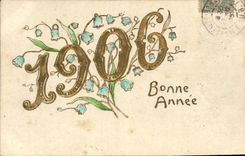 Vintage Postcard Fantasy Year 1906 Happy new year