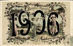 CPA Fantaisie Annee 1906 Femmes Fleurs 