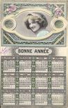 Vintage Postcard Fantasy Year Calendar Woman 1911