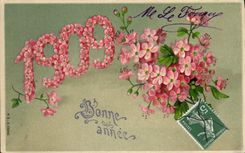 Vintage Postcard Fantasy Year 1909 Flowers