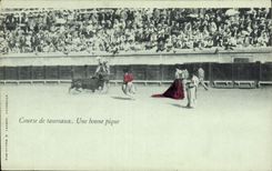 CPA Corrida Course de Taureaux Une bonne pique 