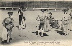 CPA Corrida Course de Taureaux Puntillero donnant le coup de grace 