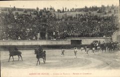 CPA Corrida Course de Taureaux Arenes de Beziers Entree du cuadrille 