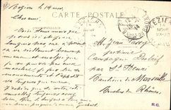 Postal Corrida Curso de Toros Arenas de Beziers Entrada del cuadrille