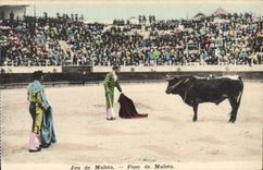Postal Corrida Corrida de toros Juego de muleta Paso de muleta