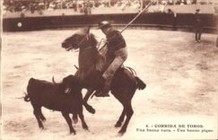 CPA Corrida Course de Taureaux Une buena vara 