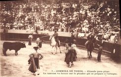 CPA Corrida Course de Taureaux Citando para picar 