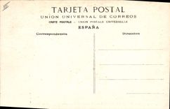 Postal Corrida Curso de Toros Picador y de Toro