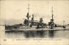 CPA Bateau de Guerre Saint Louis Cuirasse d'escadre