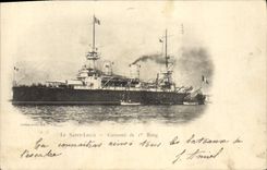 Vintage Postcard Warship the Holy louis Armours 1st rank