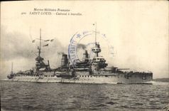 CPA Bateau de Guerre Saint Louis Cuirasse a tourelles