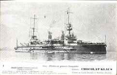 CPA Bateau de Guerre Saint Louis Cuirasse a tourelles