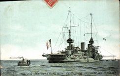 CPA Bateau de Guerre Le Suffren Cuirasse de 1ere classe