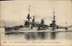 CPA Bateau de Guerre Saint Louis Cuirasse d'escadre