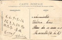 CPA Bateau de Guerre La Sarbacane Contre torpilleur Inspection a bord