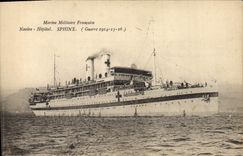 CPA Bateau de Guerre Navire Hopital Sphinx Croix Rouge