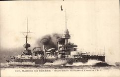 CPA Bateau de Guerre Suffren Cuirasse d'escadre