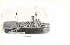 Vintage Postcard Warship Sardegna