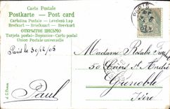 CPA Fantaisie Bonne annee (maison en relief) 