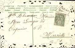 Vintage Postcard Fantasy Brodee Flowers Poisson April 1st